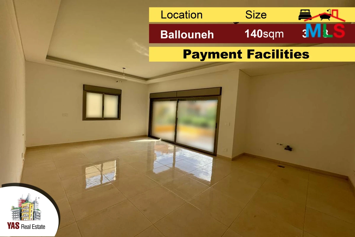 Ballouneh 140m2 | Brand New | Classy Area | Payment Facilities