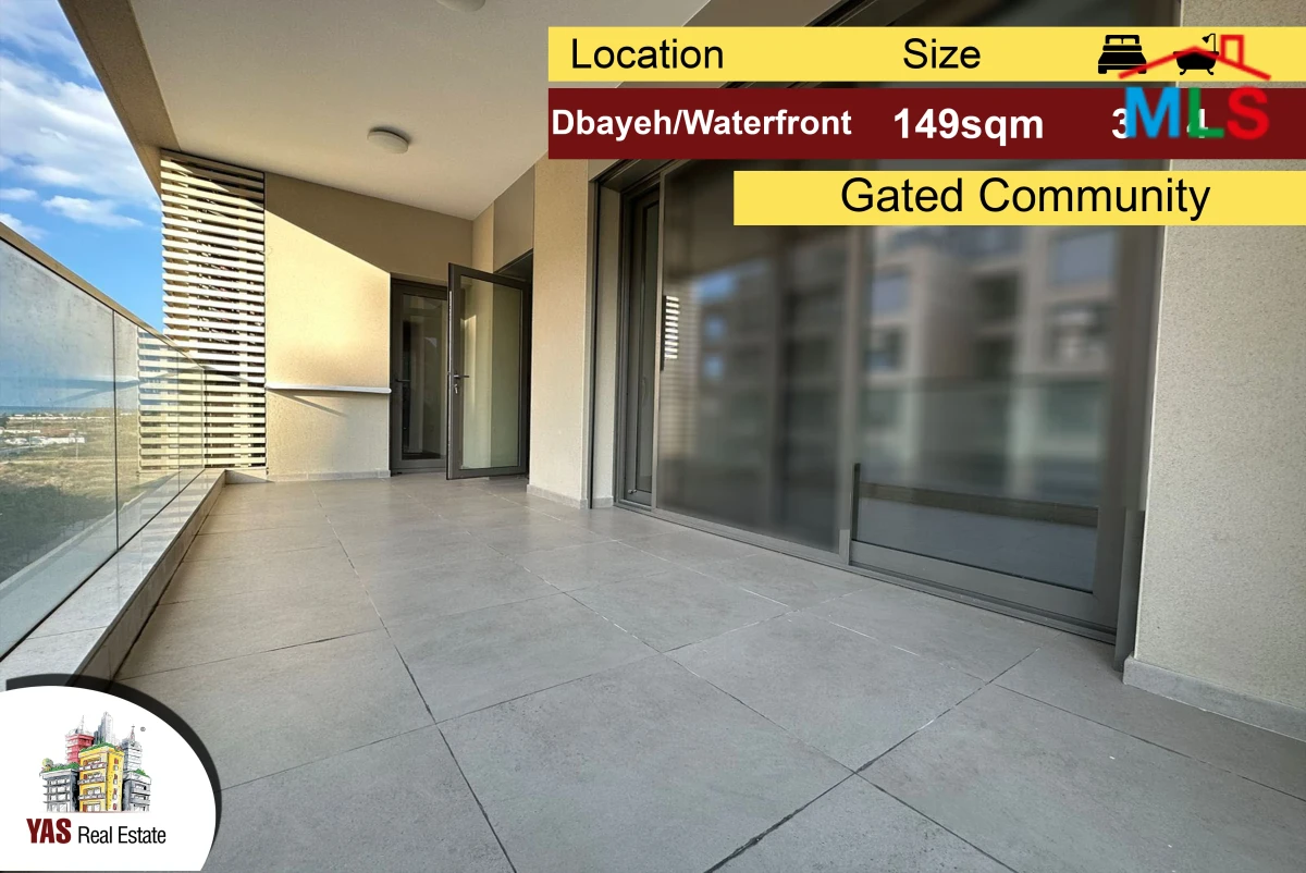 Dbayeh/Waterfront 149m2 | Gated Community | Brand New