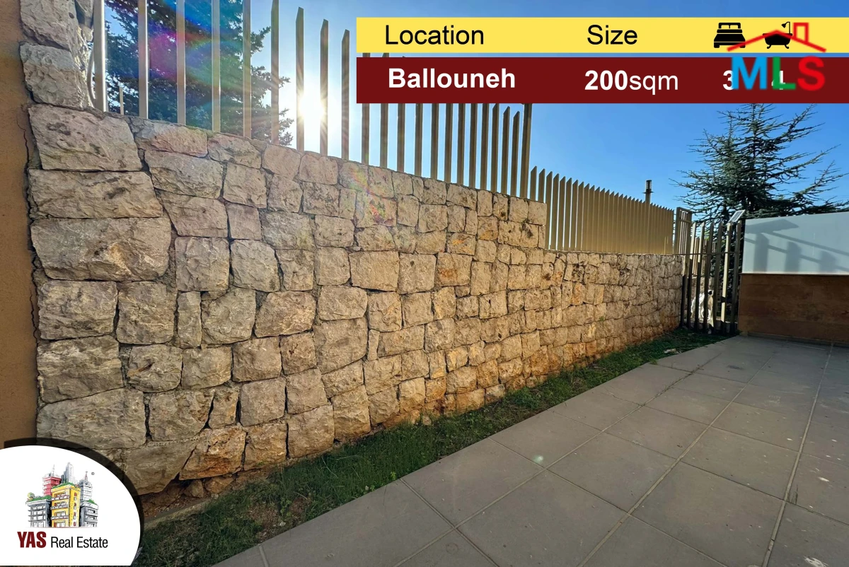 Ballouneh 200m2 | 100m2 Terrace | Brand New | Luxury | Open View