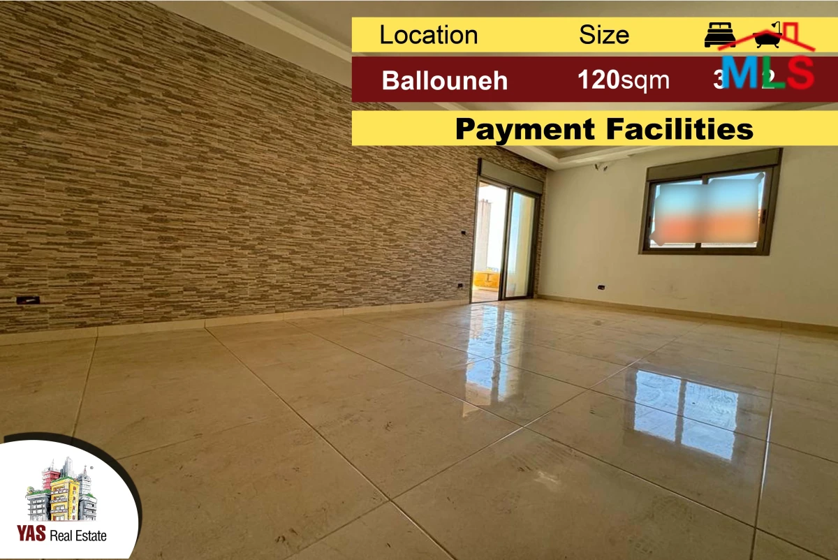 Ballouneh 120m2 | Brand New | Calm Area | Payment Facilities