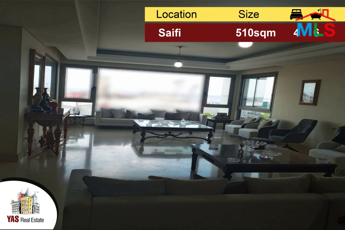 Saifi 510m2 | Super Luxury Apartment | Open Sea View | Ultra Prime Location