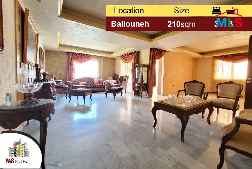 Ballouneh 210m2 |Apartment For Sale | Luxury | Mountain View
