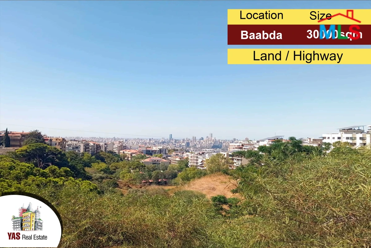 Baabda 30 000m2 | 30/90 | Land | Highway | Prime Location | Commercial