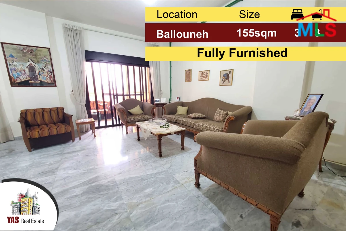 Ballouneh 155m2 + 40m2 terrace | Furnished Apartment | Luxury