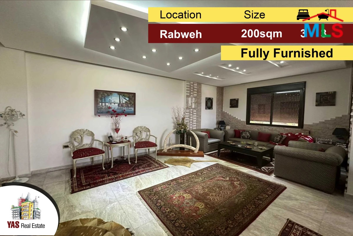 Rabweh 200m2 | Breathtaking View | Mint Condition | Fully Furnished