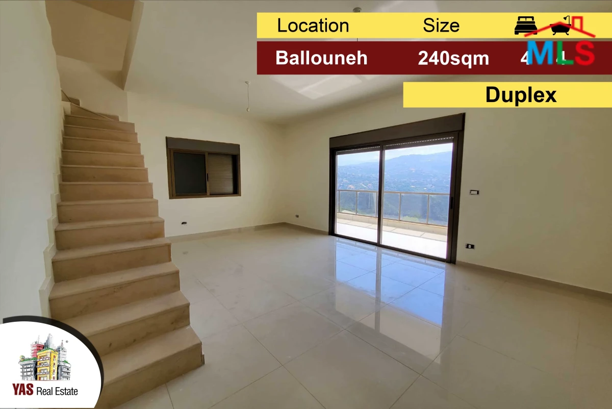 Ballouneh 240m2 | Duplex | Panoramic View | High-End