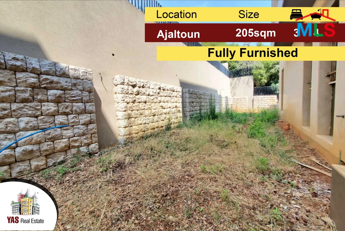 Ajaltoun 205m2 + 100m2 Garden | New | Mountain View | Fully Furnished