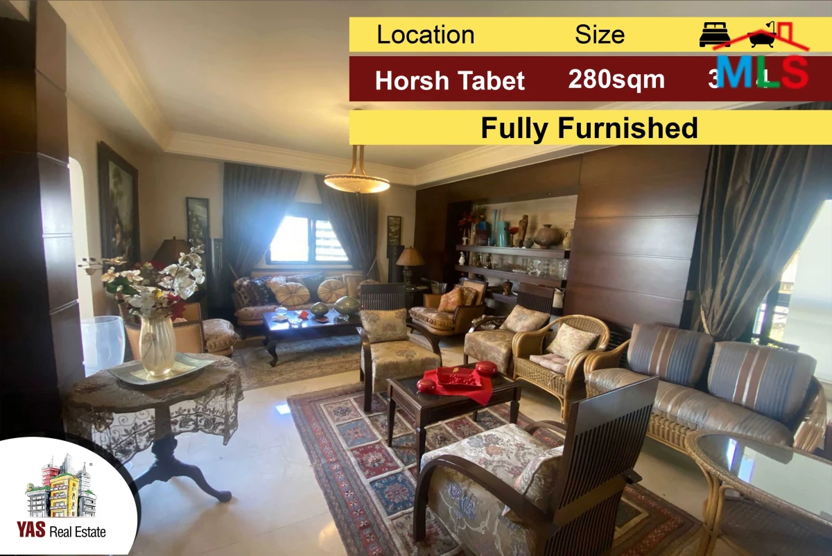 Horsh Tabet 280m2 |Spacious Flat | Mint Condition | Fully Furnished