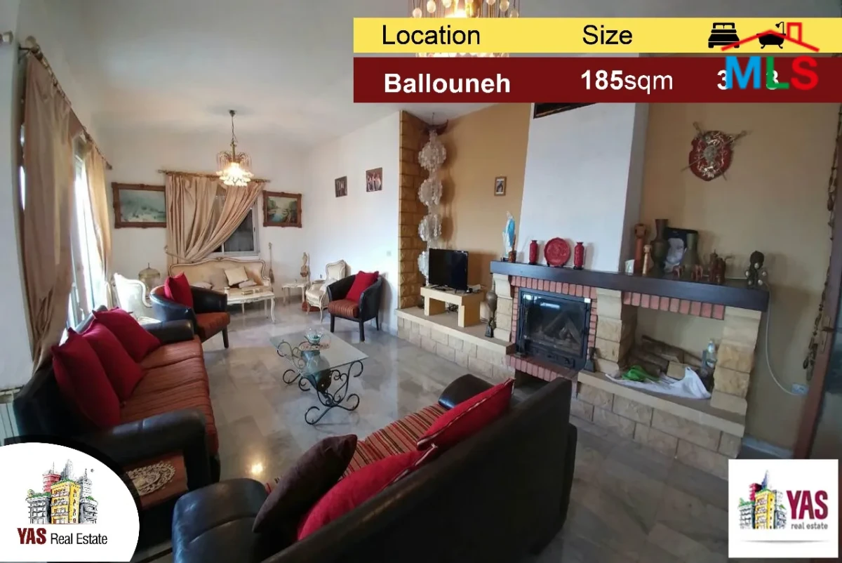 Ballouneh 185m2 | Prime Location | Furnished | Panoramic View