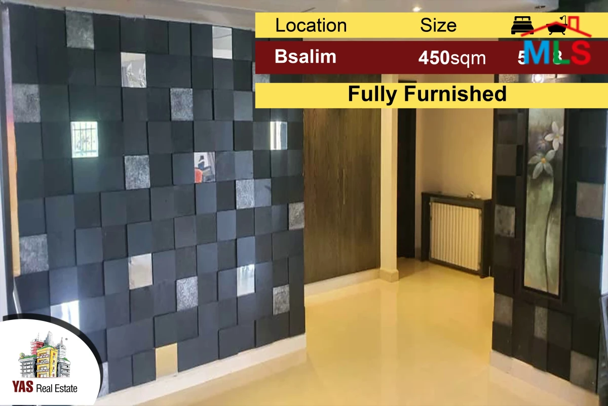 Bsalim Villa 450m2 + 380m2 terrace | Ultra Prime Location | Furnished