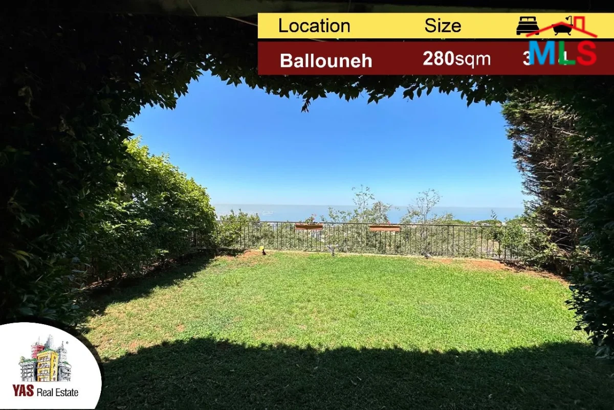 Ballouneh 280m2 | 250M2 Gardens | Full sea view | Signature | Unique