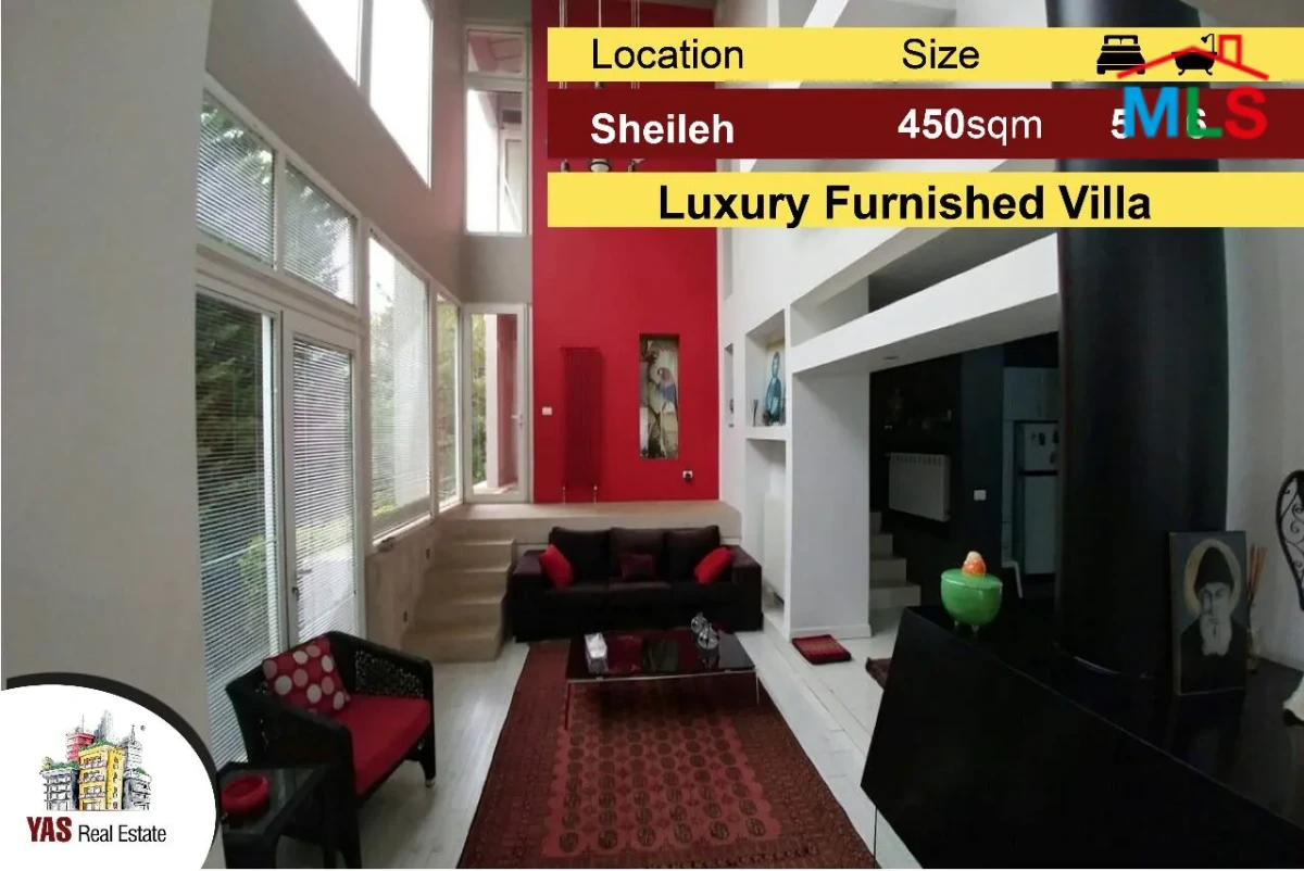 Sheileh 450m2 Villa + 500m2 Gardens | Furnished | Perfect Condition