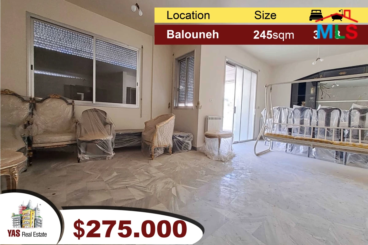 Ballouneh 245m2 | Super Prime Location | Well Maintained | Open View