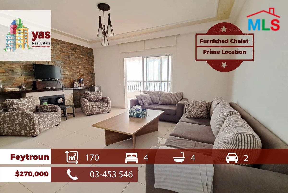 Feytroun / Satellity 170m2 | Spacious Furnished Chalet | Rarely Used