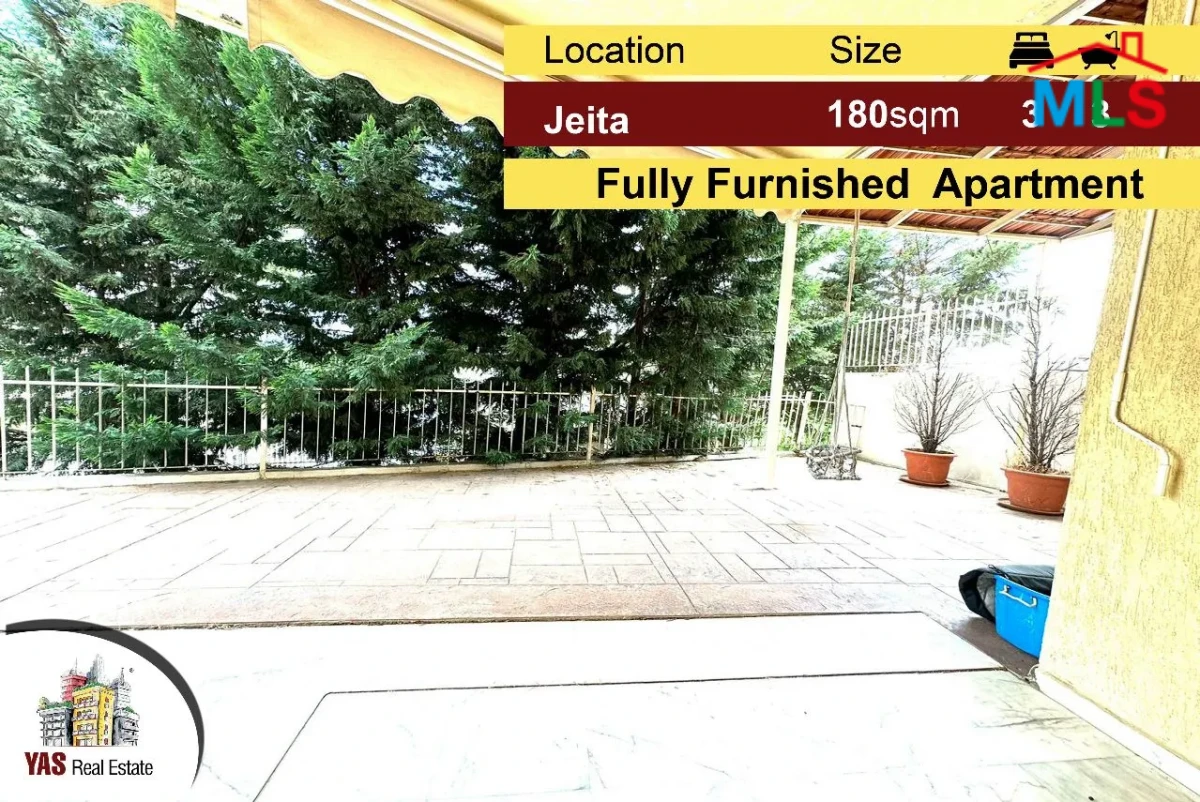 Jeita 180m2 + 100m2 Terrace | Fully Furnished | Upgraded | Catch