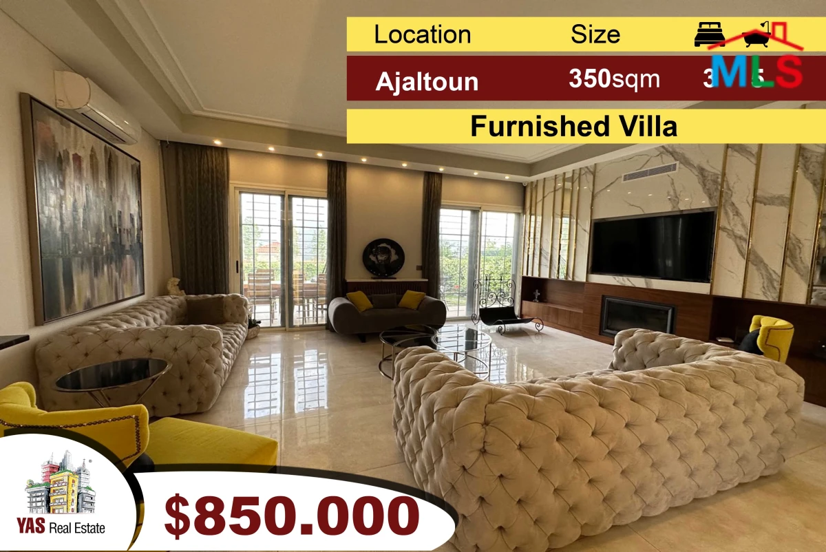 Ajaltoun 350m2 Villa | 150m2 Garden | Furnished | Designer's Signature