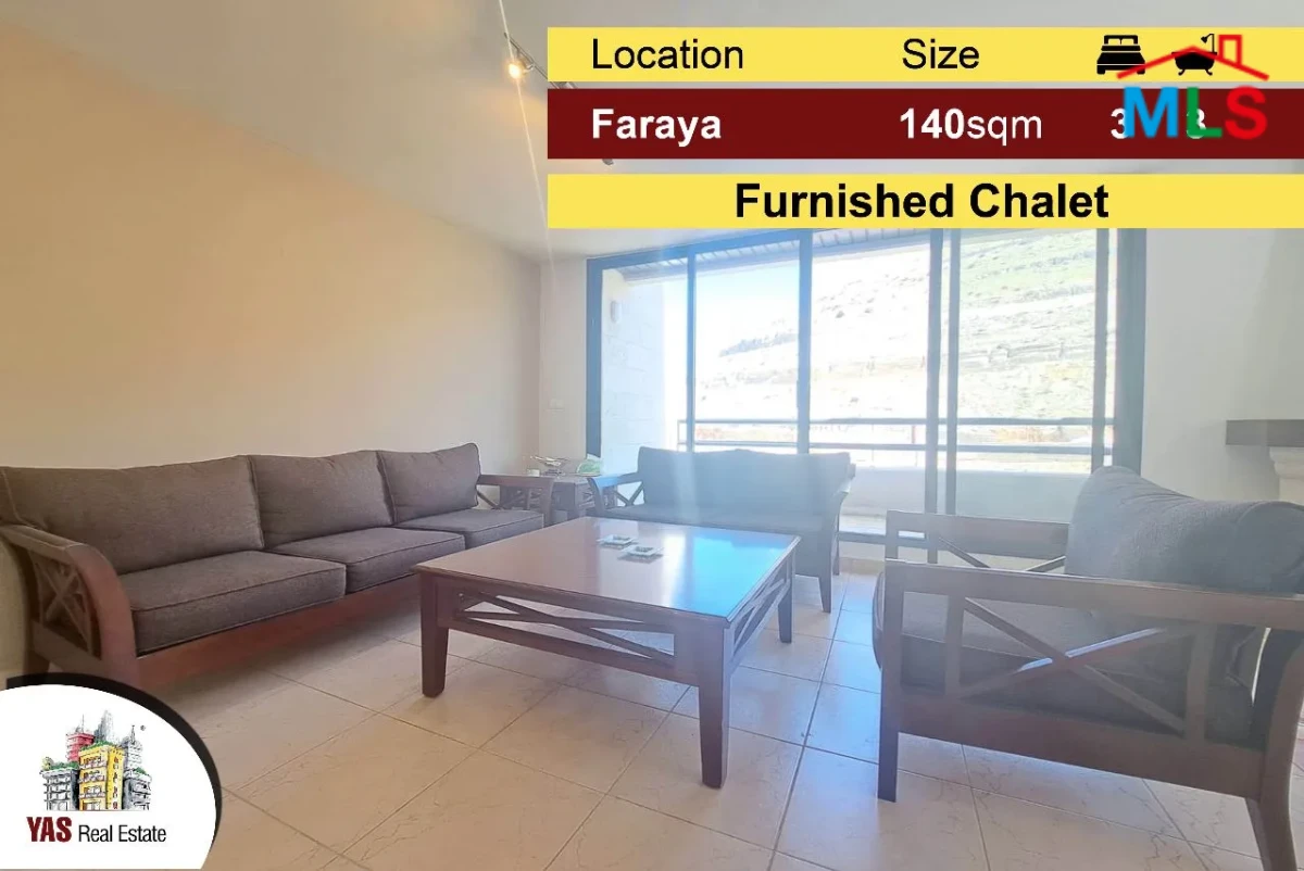 Faraya / Mzaar 140m2 + 100m2 rooftop | Cozy Chalet | Furnished | View