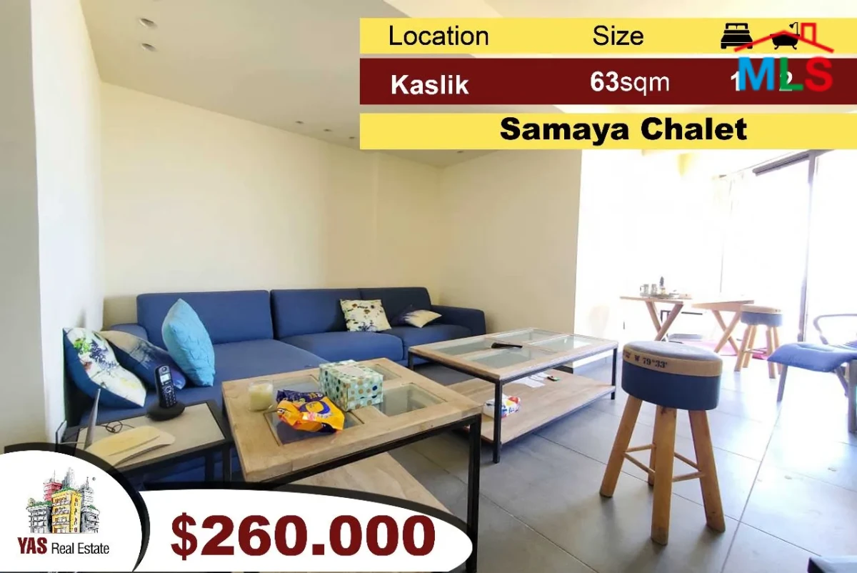 Kaslik / Samaya 63m2 | Redesigned Chalet | Sea View | Payment Facilities