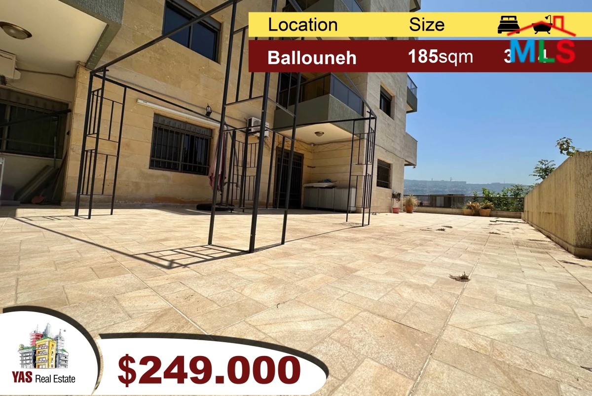 Ballouneh 185m2 | 150m2 Terrace | Super Luxurious | View | Catch