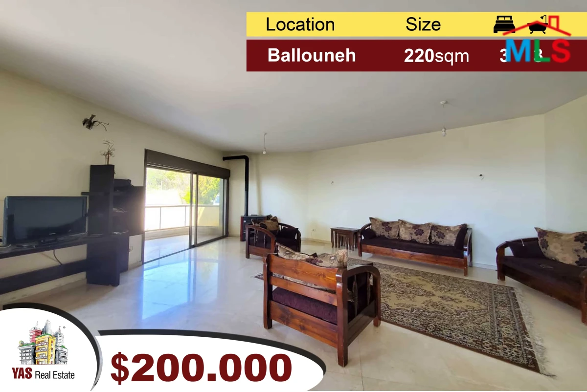Ballouneh 220m2 + 20m2 Terrace | Brand New | Prime Location | Luxury | View