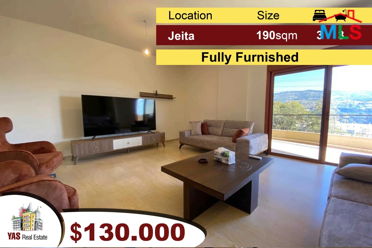 Jeita 190m2 | Fully Furnished | Excellent Condition | Open View