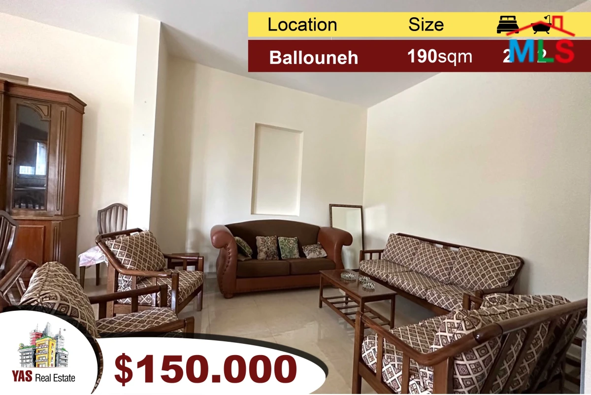Ballouneh 130m2 + 60m2 Studio | New | Luxurious | Prime