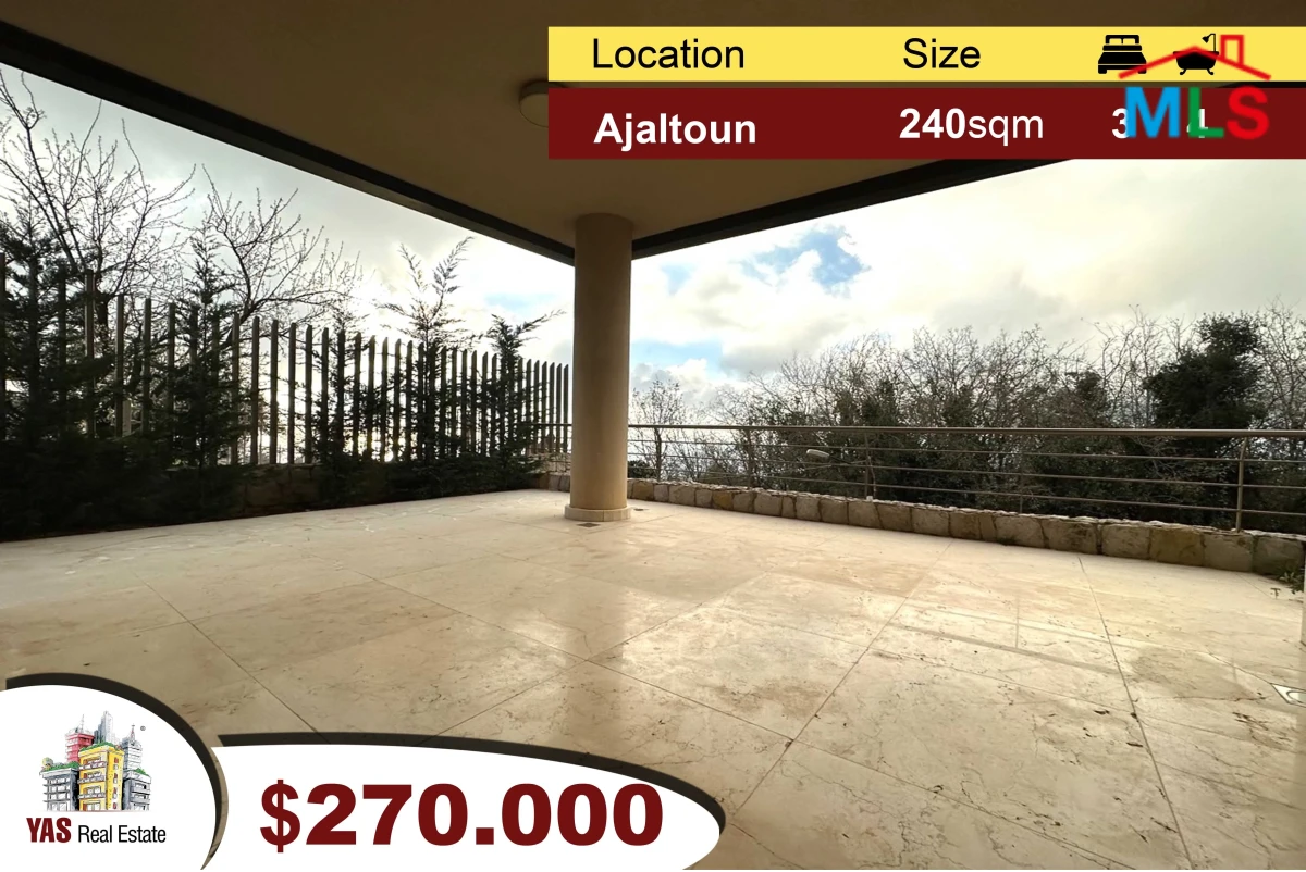 Ajaltoun 240m2 | 100m2 Terrace | Sea View | New | High-End