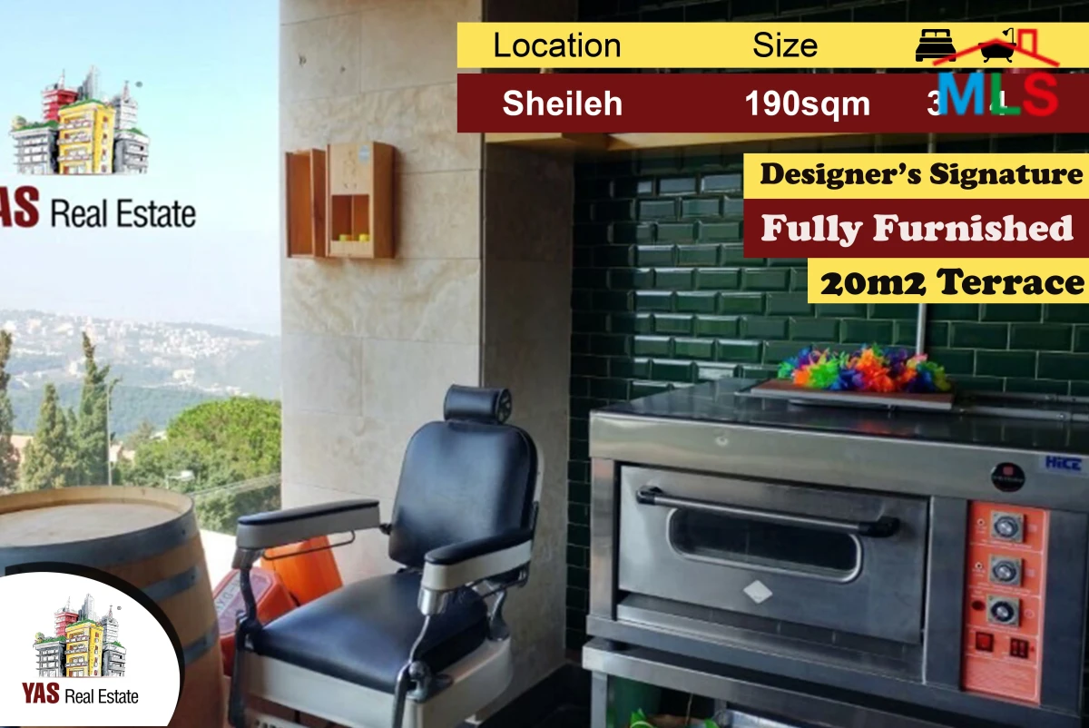 Sheileh 190m2 | 20m2 Terrace | Designer’s Signature | Panoramic View | FURNISHED