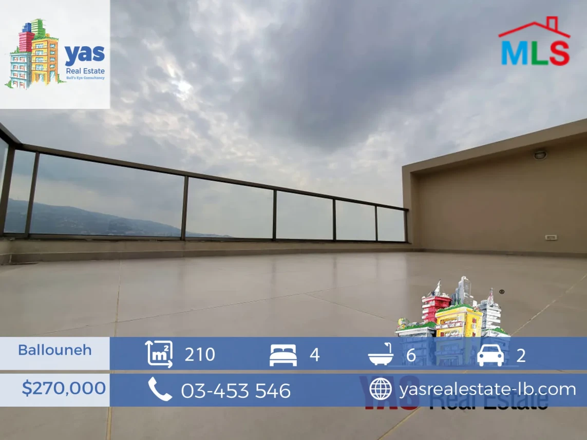 Ballouneh 210m2 + 50 m2 Terrace | Brand New | High-End | Catch