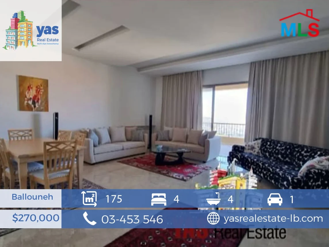 Ballouneh 175m2 | Furnished | Luxury | New | Impressive View