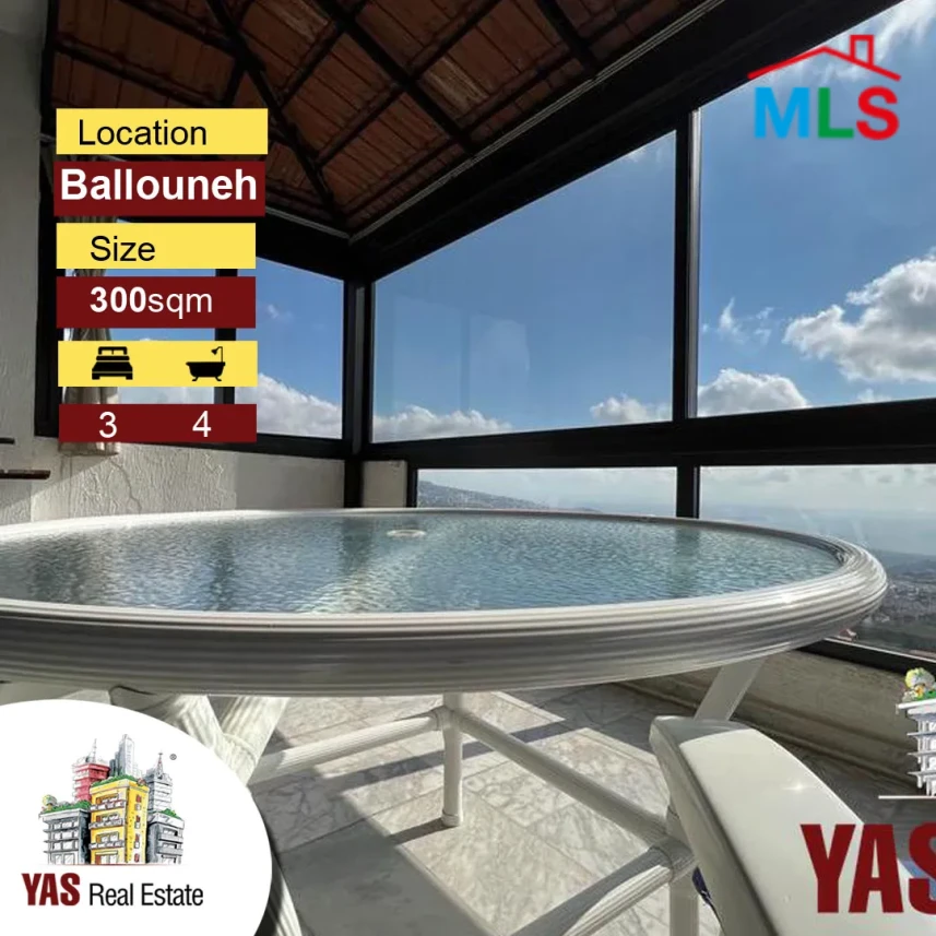 Ballouneh 300m2 Duplex | Impressive View | Luxurious | Catch