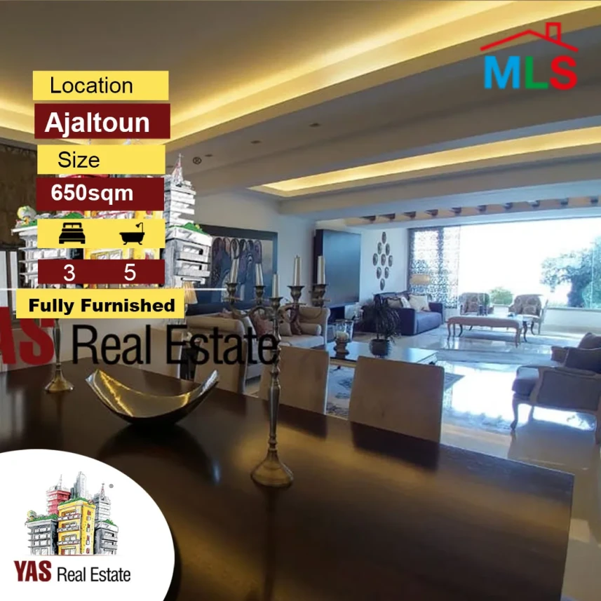 Ajaltoun 650m2 Villa | Unique property | Fully furnished | Panoramic view