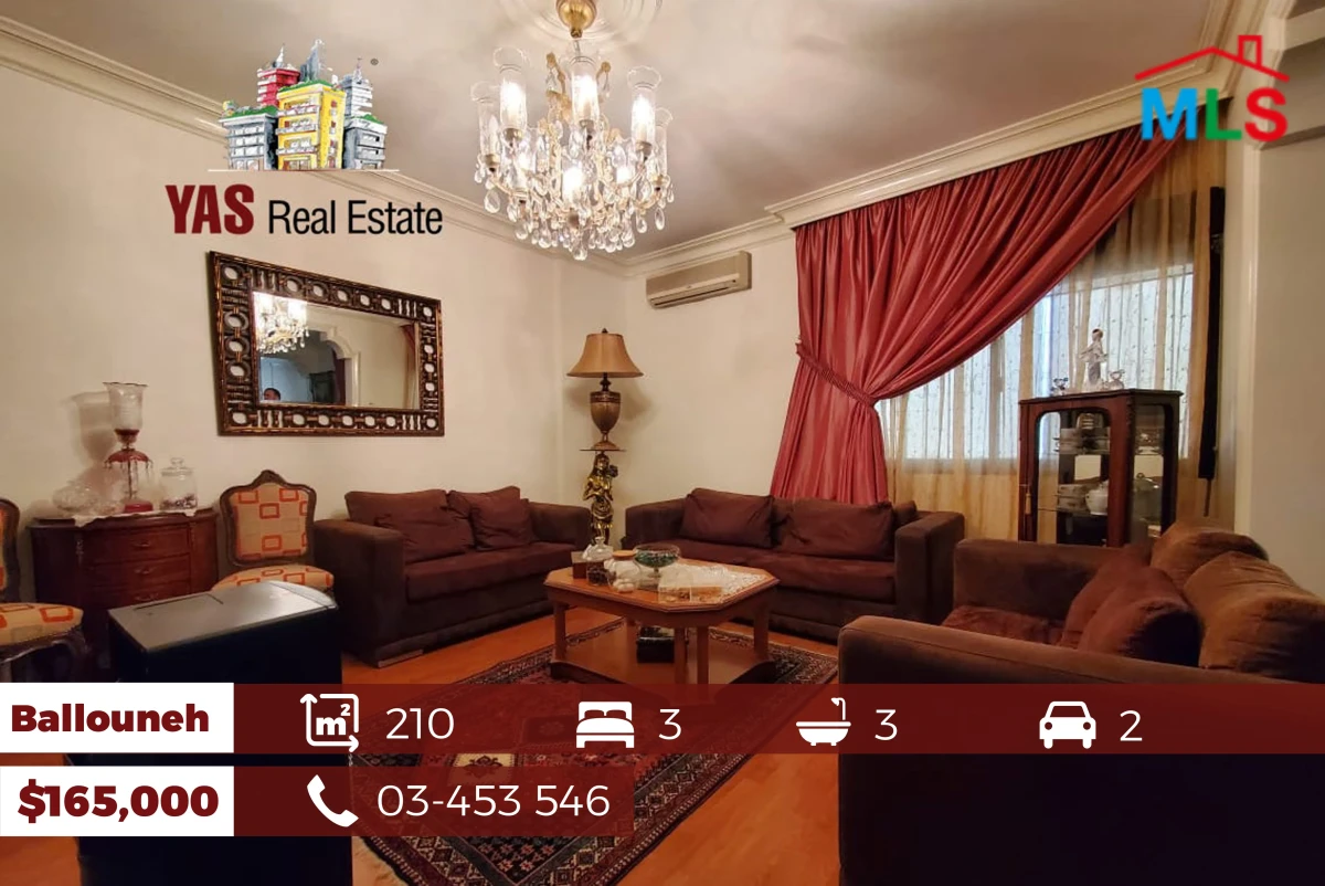 Ballouneh 210m2 | Excellent Condition | Luxurious | Catch