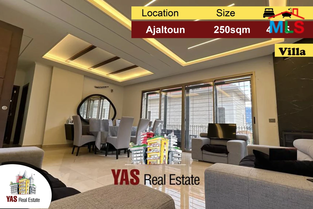 Ajaltoun 250m2 Villa | 100m2 Garden | New | Upgraded | Community