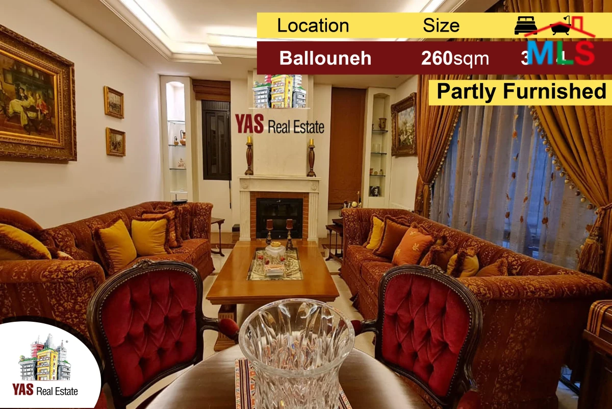 Ballouneh 260m2 | Partly Furnished | High-end | Upgraded | Unique