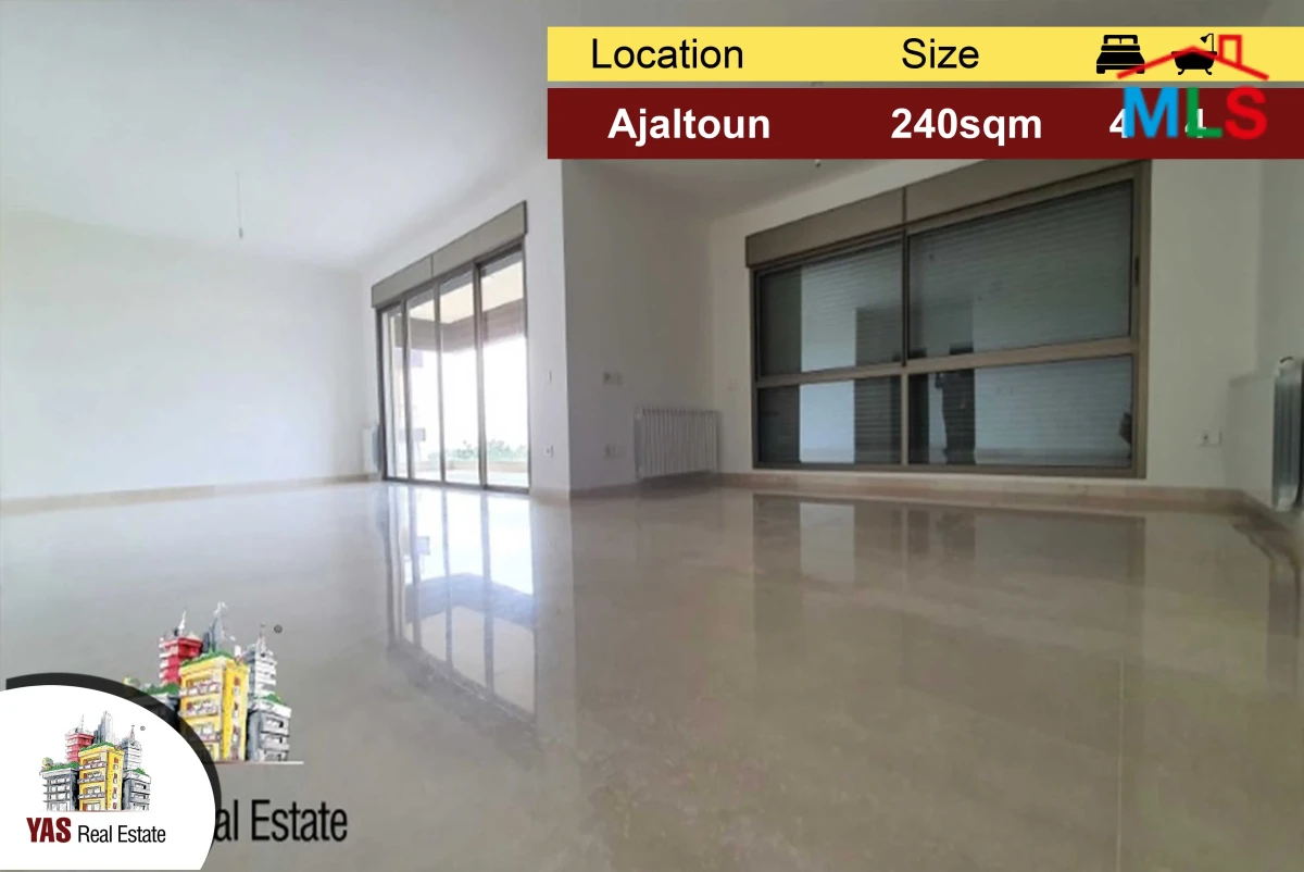 Ajaltoun 240m2 | 43m2 Garden | High-end | Panoramic View | Brand New
