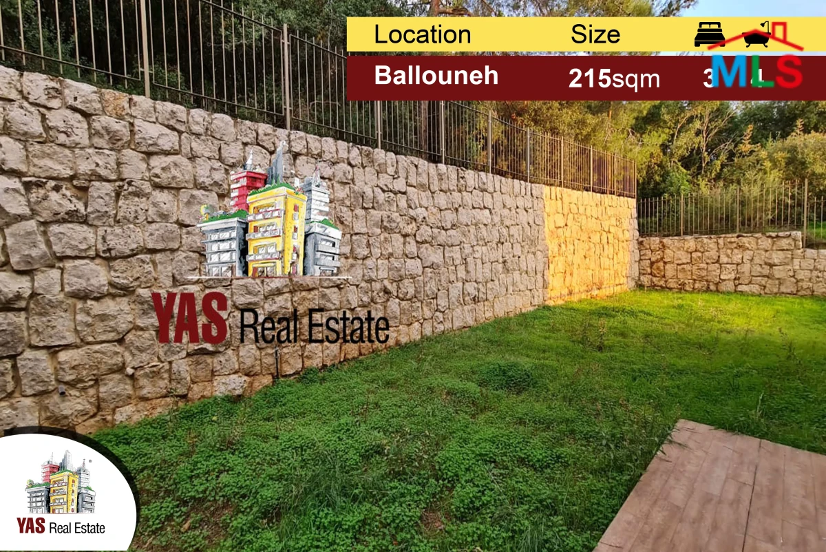 Ballouneh 215m2 | 115m2 Garden | High-End | View | Prime | Cash