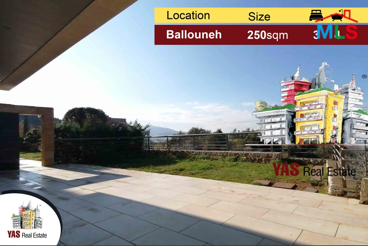 Ballouneh 250m2 | 180m2 Garden | High-End | View | Prime | Cash