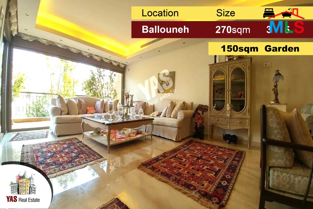 Ballouneh 270m2 | 150m2 Garden | High-End | Unique Property