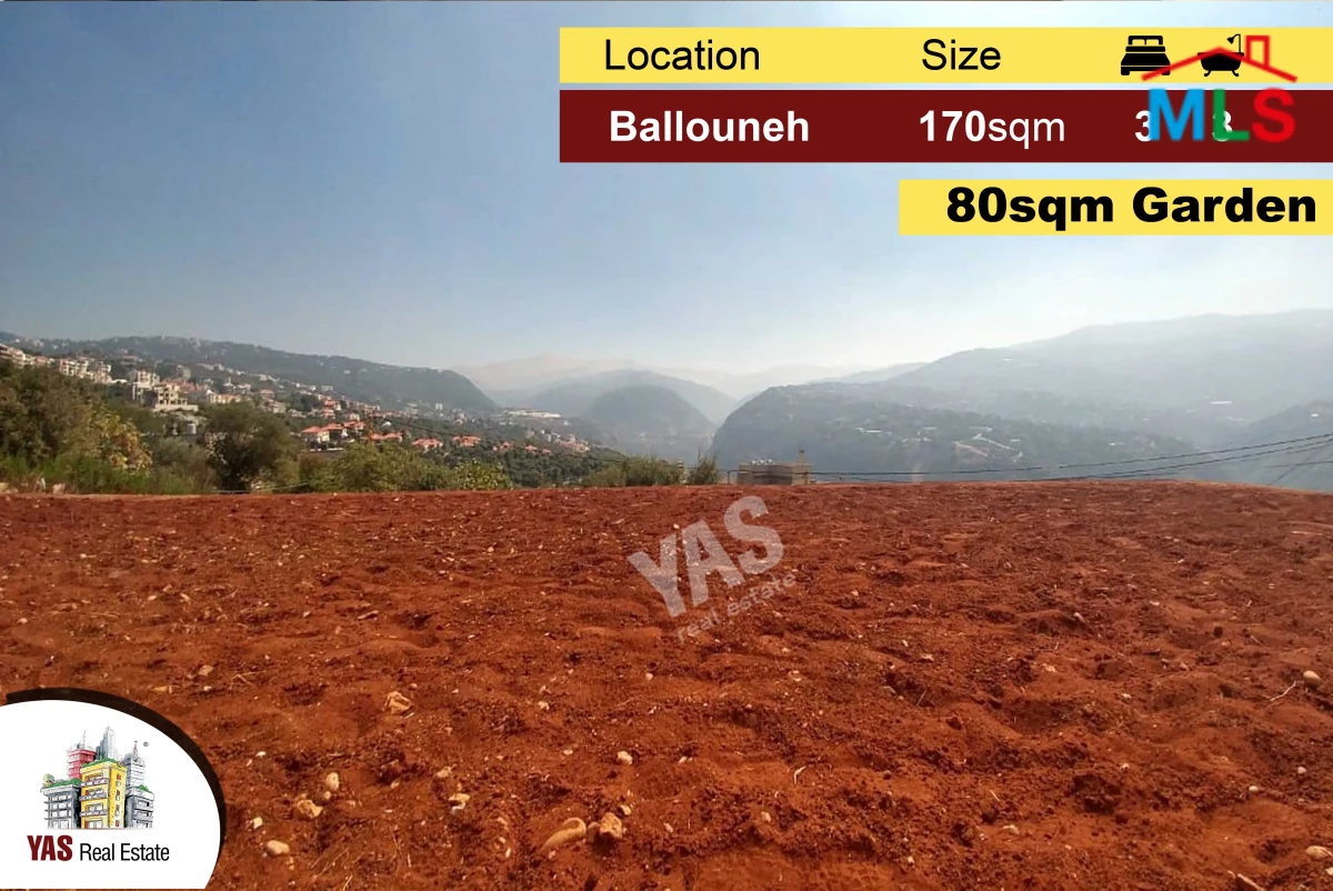 BALLOUNEH 170M2| 80M2 GARDEN | NEW | PANO VIEW | PERFECT CATCH
