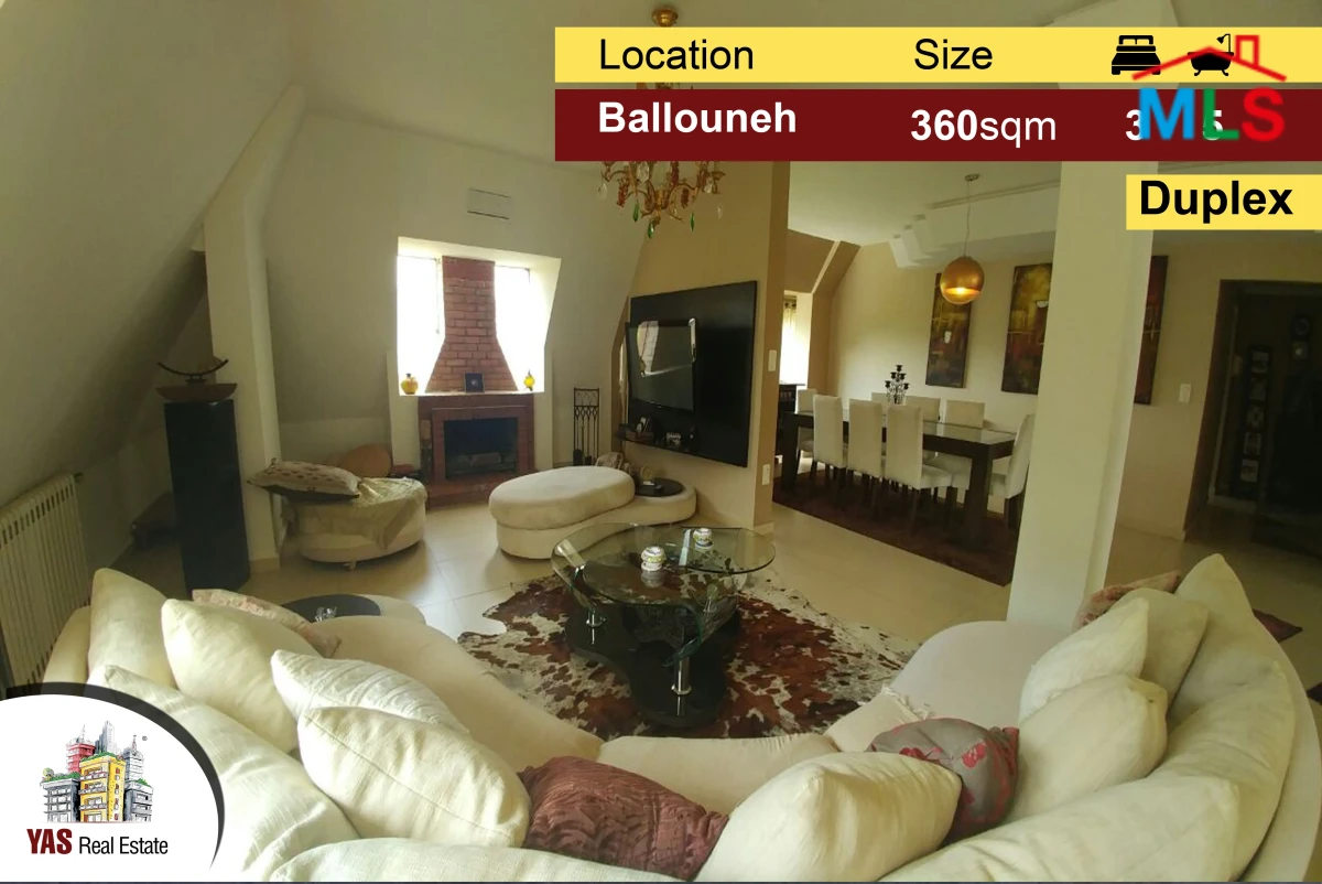 BALLOUNEH 360M2 – UPGRADED – UNIQUE PROPERTY – PRIVATE STREET –