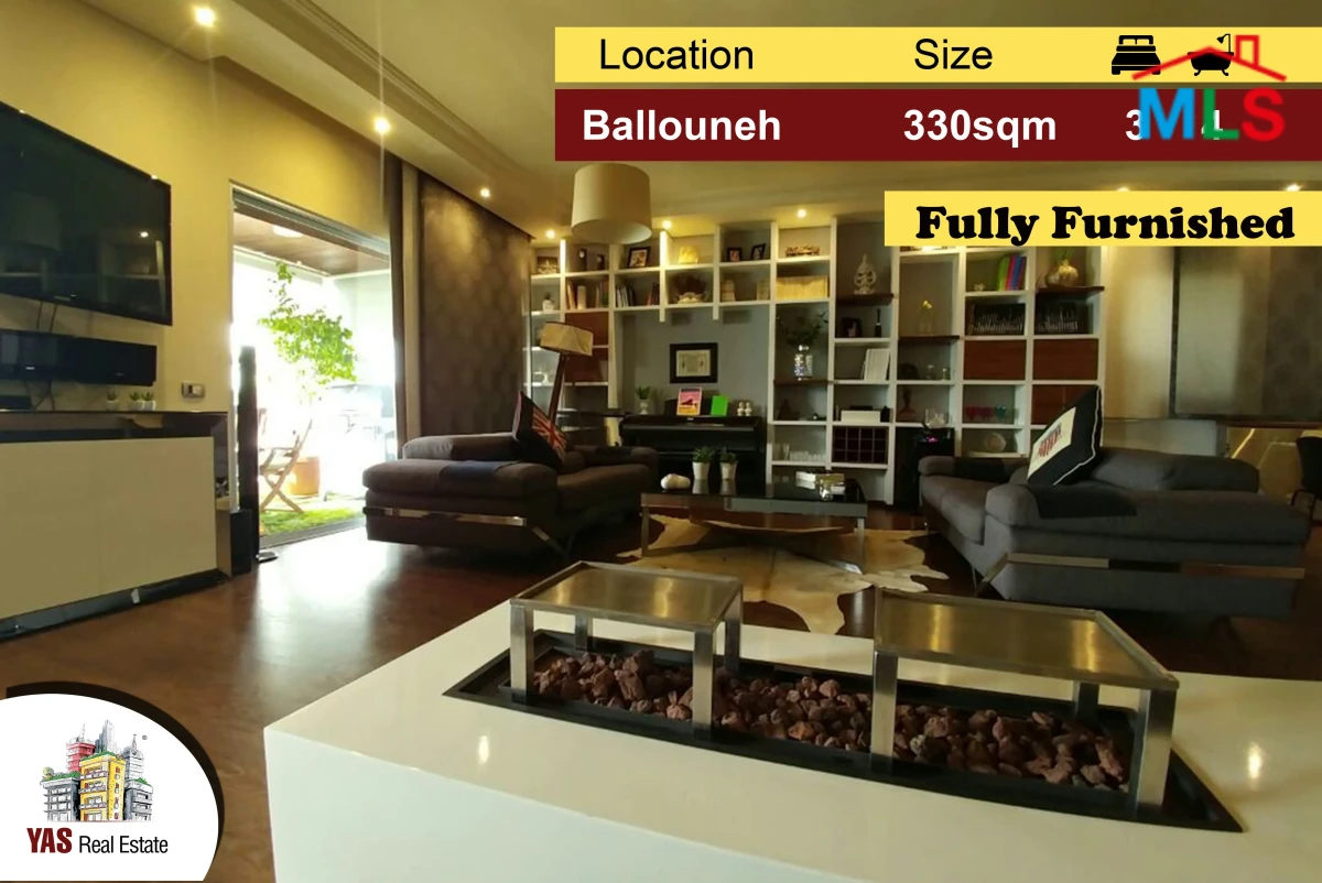 BALLOUNEH 330M2 – DESIGNER’S SIGNATURE – Fully FURNISHED – PANORAMIC VIEW -