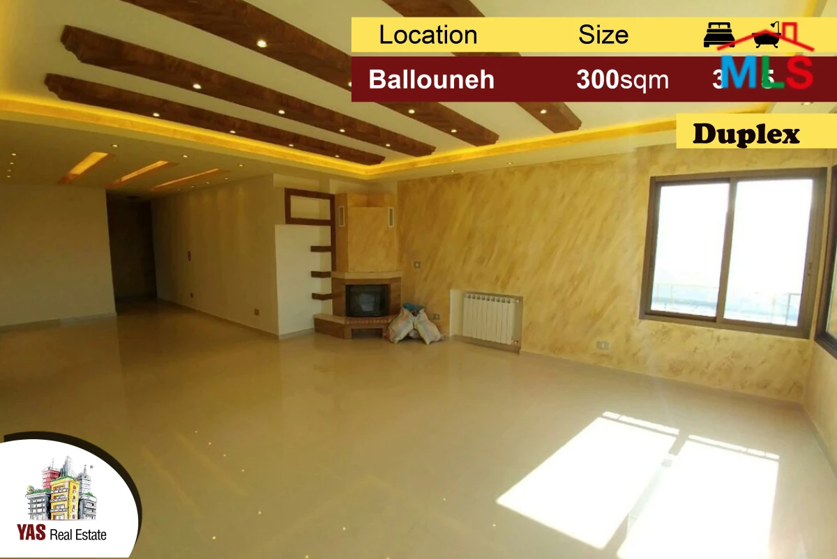BALLOUNEH 300M2 DUPLEX + 30M2 TERRACE - BRAND NEW - PANORAMIC VIEW - HIGH END - APARTMENT FOR SALE -