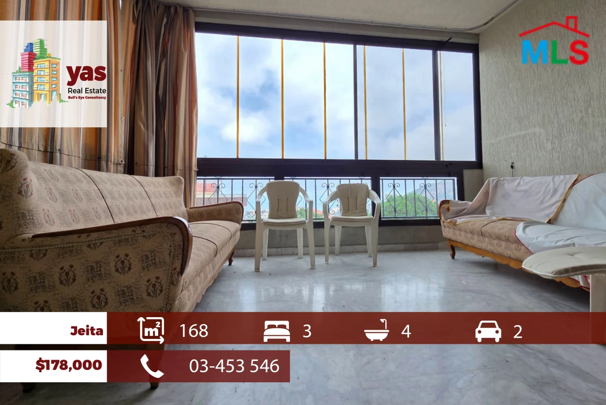 Jeita 168m2 | Open View | Well Lighted | Prime Location | TO