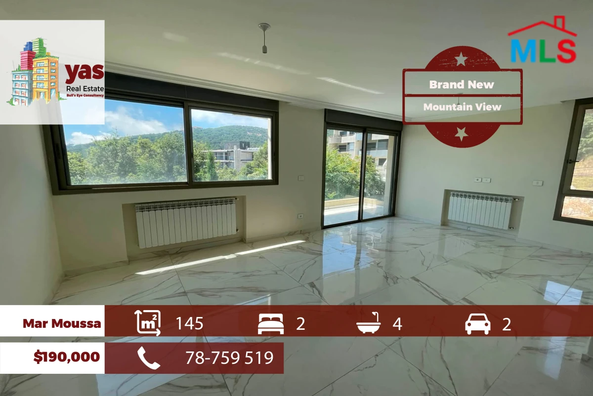 Mar Moussa 145m2 | Brand New | Mountain View | Catch | TCH