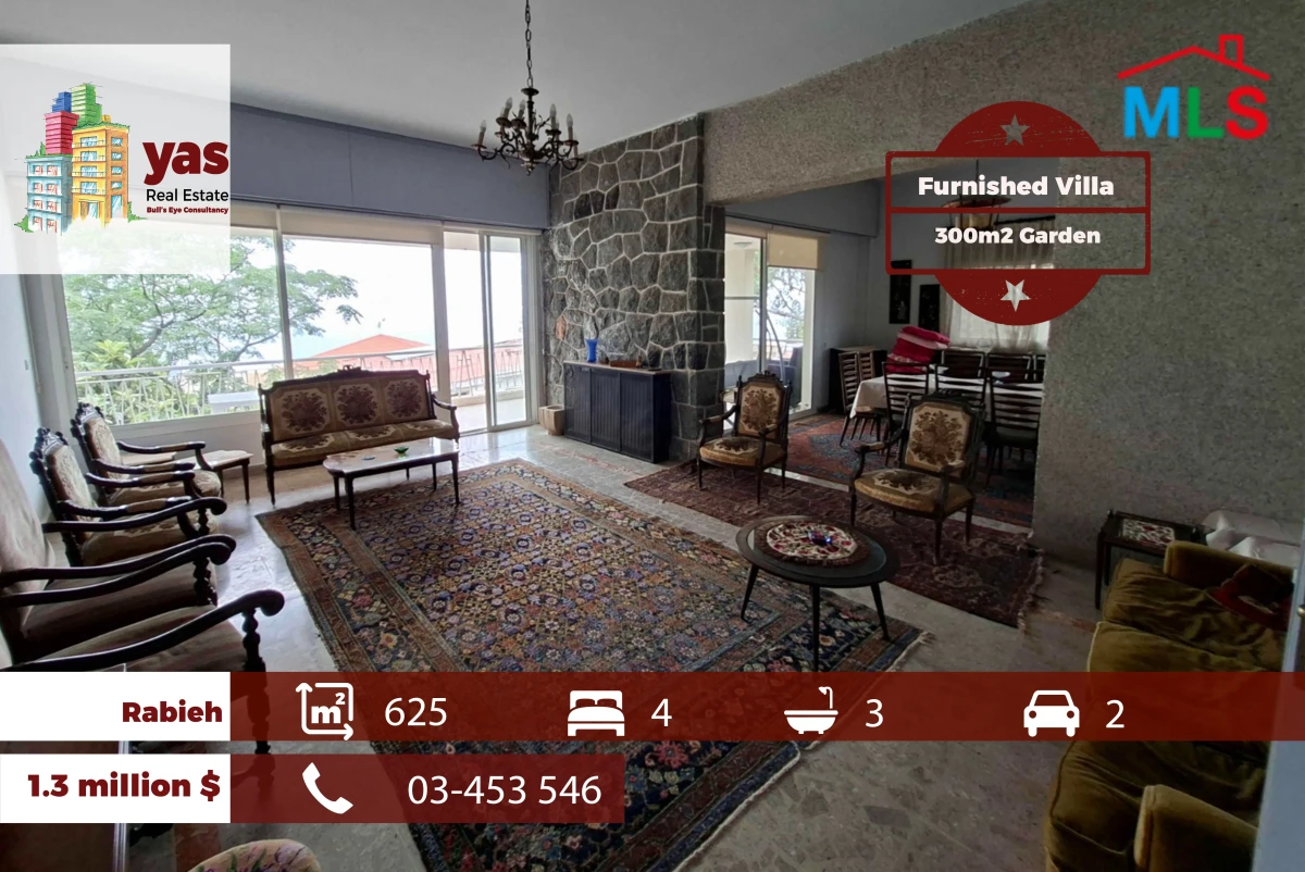 Rabieh 625m2 | 300m2 Garden | Private Street | Calm Area | CHKH
