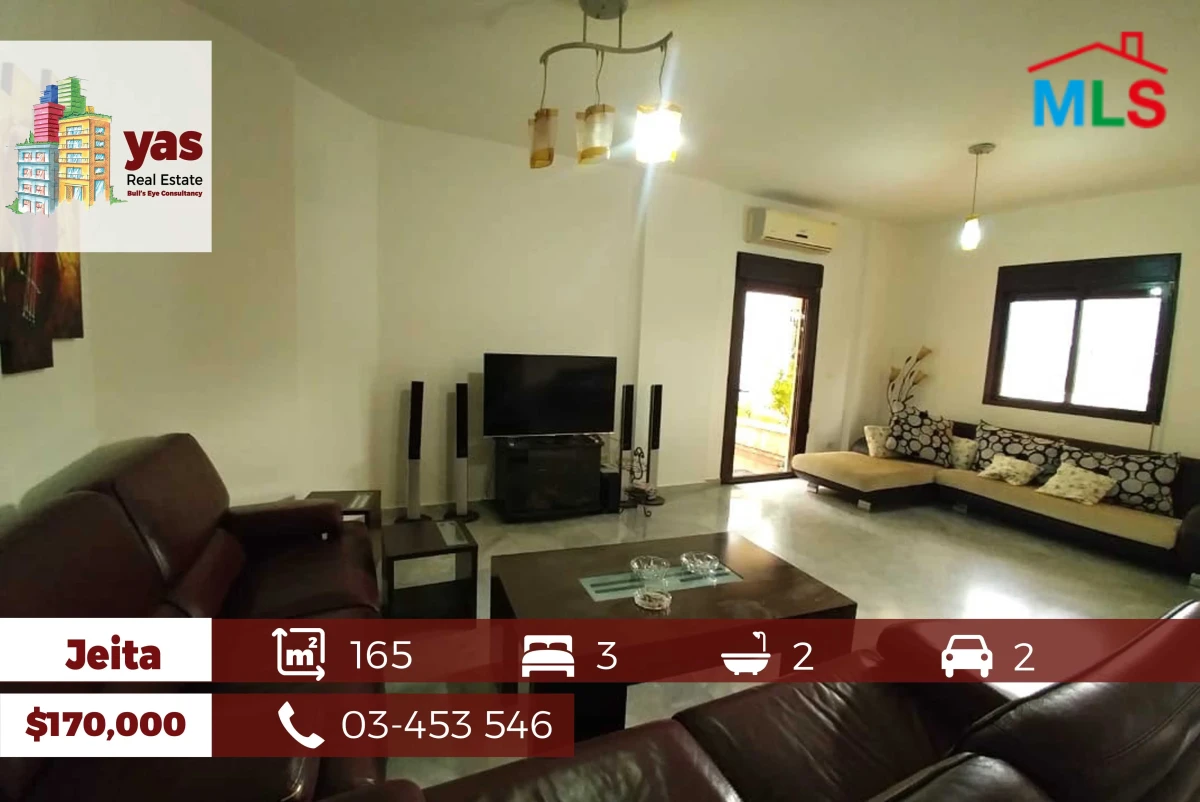 Jeita 165m2 | 100m2 Terrace | Prime Location | Excellent condition | Open View | Unique Building | TYT |