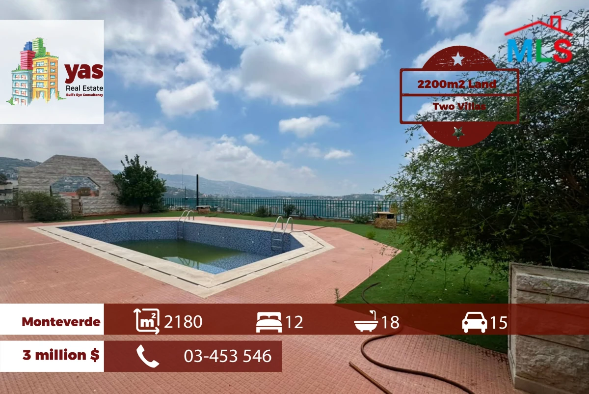 Monteverde 2200m2 | 2180m2 Villas | 500m2 Garden | Pool | OH