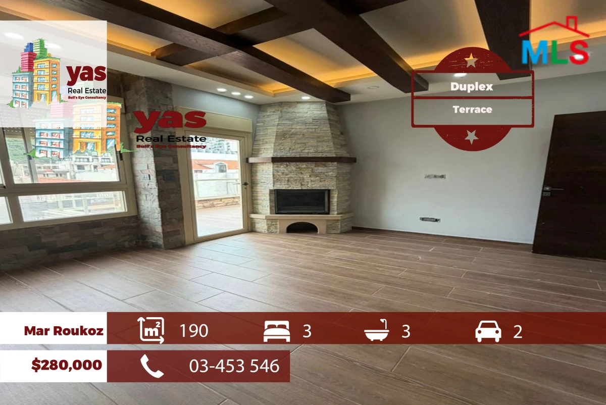 Mar Roukoz 190m2 | Duplex| Terrace |Astonishing View | OH