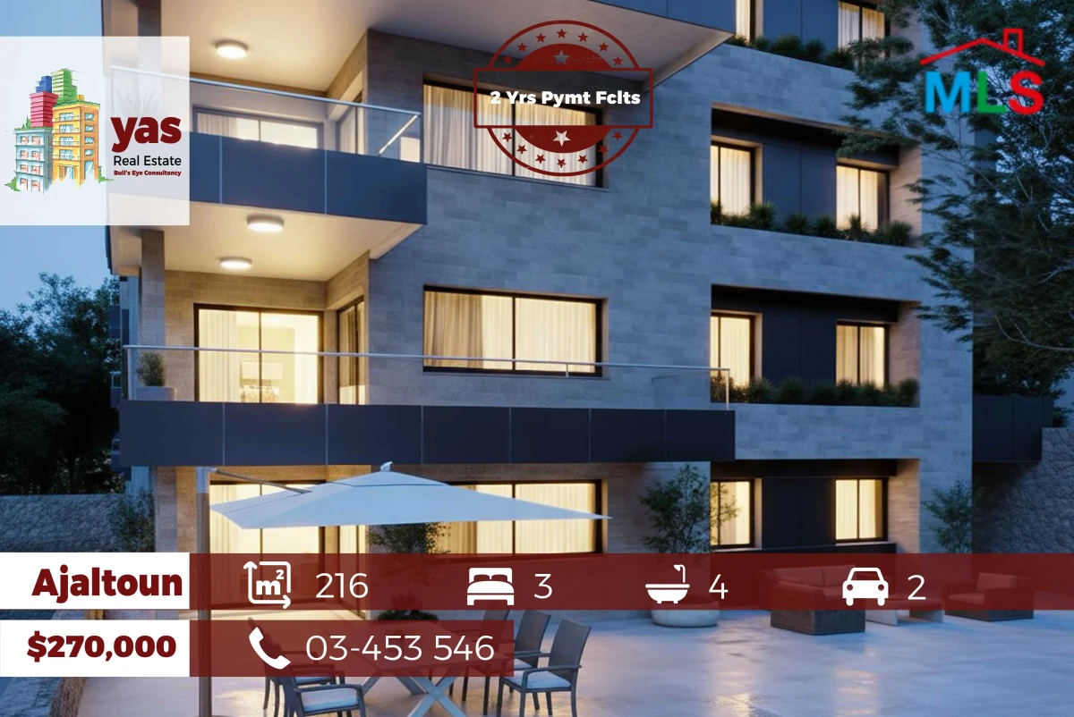 Ajaltoun 216m2 | Mountain View | Under Construction|PAYMENT FACILITIES